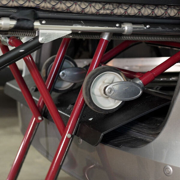 Loading cot onto SS150 using bumper ramp