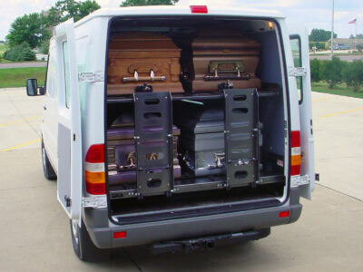 DD4000 Casket Hauler fully loaded with 4 caskets