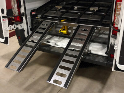 DD4000 bumper arms with top deck lowered