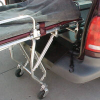 Loading a cot onto the SS150 Single Deck