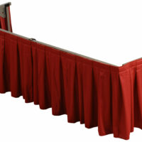 Red Casket drape attached to drape stand thumbnail image